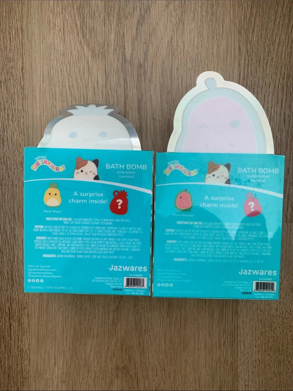 Squishmallows Pineapple & Watermelon Bath Bombs - Yellow & Pink